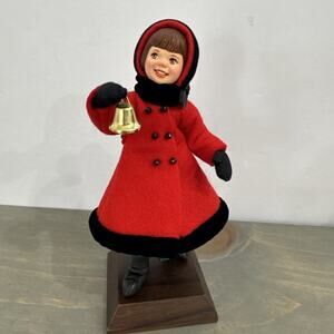 SIMPICH Character Dolls Handmade English Street Scene Red Coat Bell Ringer Girl
